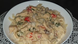 PATES POULET EPINARDS CHAMPIGNONS [upl. by Anat479]