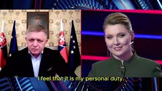 Robert Fico interview at russia1 saying that he wants to build a monument for Marshalls Konev [upl. by Woothen66]