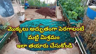 మిద్దెతోట కోసం మట్టి మిశ్రమం  garden soil mixing [upl. by Ursas599]