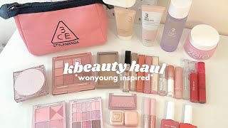 korean 🇰🇷 makeup haul  it girl essentials wonyoung inspired🧸🌷clio romampnd etc [upl. by Branden]