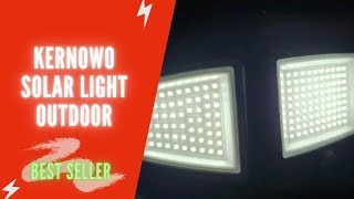 KERNOWO Solar Light Outdoor with Remote Review Test  210 LED 2500LM LED Solar Security Flood Light [upl. by Ailefo]