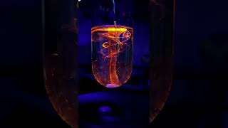 fluorescenceexperiment chemicaleffects chemistryexperiments science schoolexperiments btslove [upl. by Gerianne136]