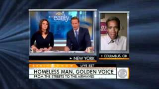 Homeless Radio Announcer Ted Williams on CBS  NEW VIDEO INTERVIEW Original Video [upl. by Neroc720]