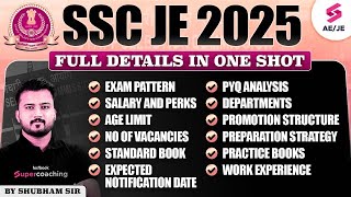 SSC JE 2025 Notification  SSC JE Exam Pattern  SSC JE Syllabus Vacancy amp Strategy  Shubham Sir [upl. by Blaseio]