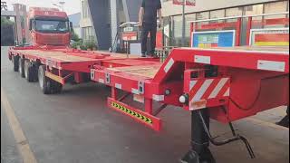 China Low Bed Trailer FactoryChina Semi Trailer Manufacture  Factory Price Low Bed Trailer [upl. by Ahsilav]