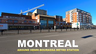 Montreal Walk Tour Around HenriBourassa Metro Station in Ahuntsic  Canada Walking Video 2021 [upl. by Llehsem]