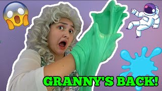 GRANNY makes SLIME STORIES and SLIME TUTORIAL The TOYTASTIC Sisters FUNNY SKIT [upl. by Perkins]