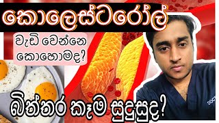 කොලෙස්ටරෝල් වැඩි වෙන්නෙ කොහොමද cholesterol in sinhala [upl. by Ahseinad426]