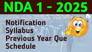 NDA 1  2025 NOTIFICATION OUT🤞SYLLABUS SCHEDULE PYQS I OFFICIAL WEBSITE 🔗 [upl. by Ecinue525]