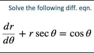 Diff Eqn Linear Differential Equation example 38 [upl. by Naras431]