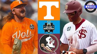 1 Tennessee v 8 Florida State  College World Series Final Four  2024 College Baseball Highlights [upl. by Asiak]