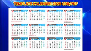 JUAL MASTER KALENDER 2025 CDR PDF HARGA MURAH TEMPLATE KALENDER JAWA HIJRIYAH [upl. by Naasar]