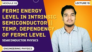 Fermi energy level in Intrinsic Semiconductor  Temperature dependency of Fermi energy level  Btech [upl. by Kala539]