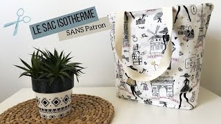 Coudre un Sac Isotherme SANS Patron Lunch Bag [upl. by Hazaki]