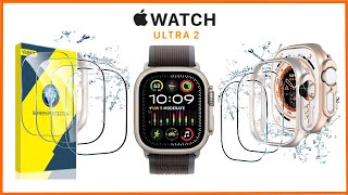 2Pk Case Compatible for Apple Watch Ultra 2 Tempered Glass Screen Protector 9H Hardness apple [upl. by Yennor]