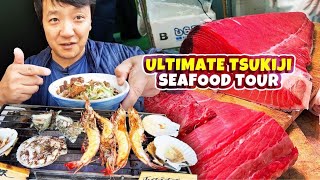 LEGENDARY Tsukiji Market SEAFOOD TOUR Inside Look [upl. by Krischer]