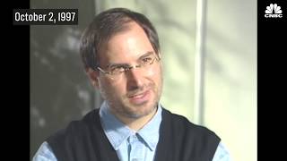 Steve Jobs 1997 Interview Defending His Commitment To Apple  CNBC [upl. by Kanya280]