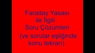 Faraday İndüksiyon Yasası Sorular [upl. by Latsirhc]