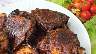 Jerk Chicken Thighs Recipe  How to Make Jerk Chicken in the Oven  Beginner Friendly Jerk Recipe [upl. by Eusebio]