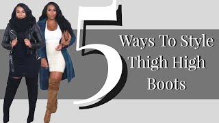 5 Ways to Style Thigh High Boots  Wide Calves [upl. by Crichton]