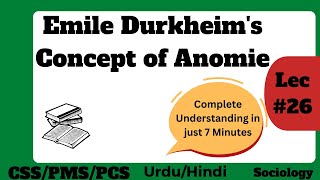 Conceptual Understanding of Anomie  What is Emile Durkheims concept of Anomie  Sociology [upl. by Salema]