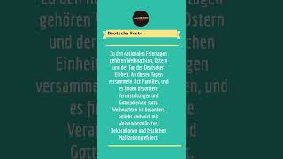 Feste und Feiertage learngerman deutschlernen lernedeutsch germanlessons foryou [upl. by Innus608]