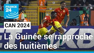 CAN 2024  La Guinée se rapproche des huitièmes de finale après sa victoire face à la Gambie [upl. by Ycat]