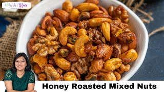 Healthy Honey Roasted Mixed Nuts Recipe [upl. by Spatz]