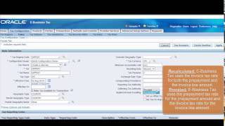 Set Up New Tax in Oracle EBusiness Tax  EBusiness Tax Videos [upl. by Netta81]