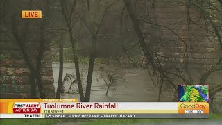 Tuolumne River swells in Modesto [upl. by Linden]