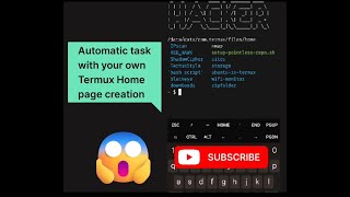 Automatic task with your own Termux Home page [upl. by Noiek324]