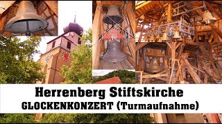 Herrenberg Stiftskirche St Maria Glockenkonzert am 02062018 Turmaufnahme [upl. by Asilehs]