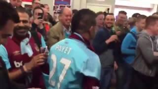 West Ham fans erupt into chants of weve got Payet during awards [upl. by Zoellick]