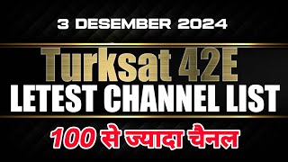 Turksat 42E New Channel List Update  Turksat 42e on freedishdthsystem  Turksat 42e strong TP [upl. by Dyer621]