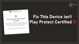 This Device isnt Play Protect Certified Error Fix❗ [upl. by Aihc]