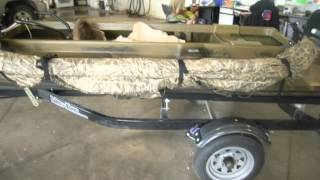 2011 Carsten Canvasback duck boat with blindtrailer6hp evinrude Used Boats  AlexandriaMinneso [upl. by Adnuhser]