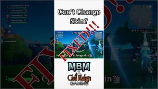 Can’t change skin in Fortnite fortnite FIXED [upl. by Esinyt924]