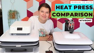 HTVRONT Manual Heat Press vs Auto Heat Press [upl. by Arvin]