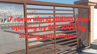 sliding gate opening by BFT 1000 kg Sliding gate motor [upl. by Anuqahs214]