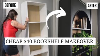 Diy furniture flip on a budget Turning a basic bookshelf into something beautiful [upl. by Oileduab]