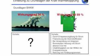 Grundlagen der KraftWärmeKopplung Teil 1 von 3 5 BHKWInfoTag 2009 [upl. by Ahtnamys]