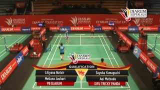 Liliyana Natsir  Meliana Jauhari PB DJARUM VS S Yamaguchi  A Matsuda Gifu Tricky Panda [upl. by Plumbo]