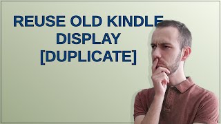 Raspberrypi Reuse old kindle display [upl. by Gaul]