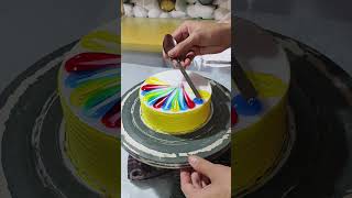 Multi Colour Cake Decoration ideas 💡 trending videoshorts youtubeshorts video [upl. by Eiramnaej]