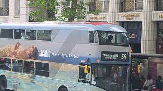 Here is the 59 bus in Holborn with the Jacamo livery [upl. by Akinod]