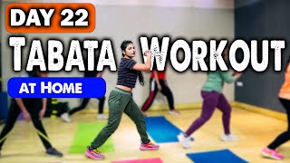 Day 22 Tabata Workout  Lose 10kg at home  25 Days Weight Loss challenge [upl. by Choo]