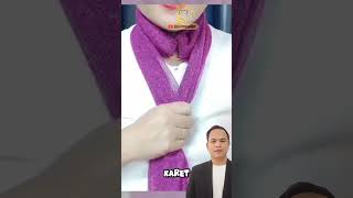 Cara Cepat Memasang Syal Hanya Dengan Karet Gelang tipsdantrik idekreatif fashion kecantikan [upl. by Odnomor]