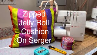 Singer S010L Easy Fun Project Zipped Cushion Overlocker sewwithabi [upl. by Coraline135]