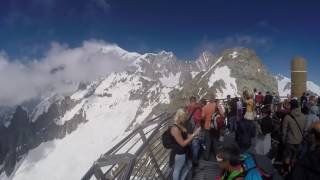 Courmayeur  Funivia SkyWay  Punta Helbronner Monte Bianco  10 luglio 2016 [upl. by Florry]