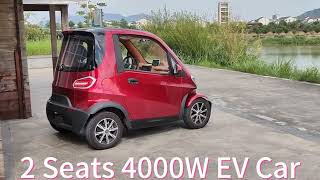 4000w 60V 120Ah EEC certified airconditioned smart four wheel electric mini car electric vehicle [upl. by Eerdna]